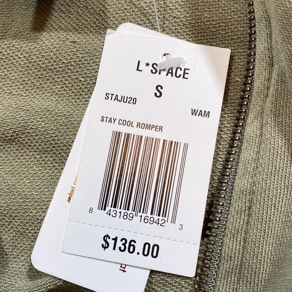 NWT L*Space Stay Cool Romper in Washed Army sz S - Picture 12 of 13